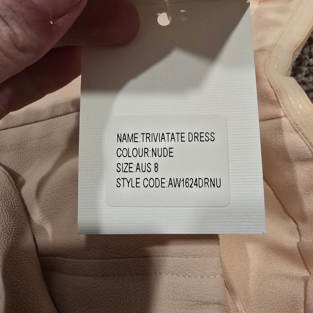 NEW NWT Women's MISHA Nude Triviatate Dress Party Formal Wedding | Size 4 - Picture 10 of 14